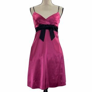 WINDSOR Fuchsia Mini Sleeveless Dress w/ Bow 11